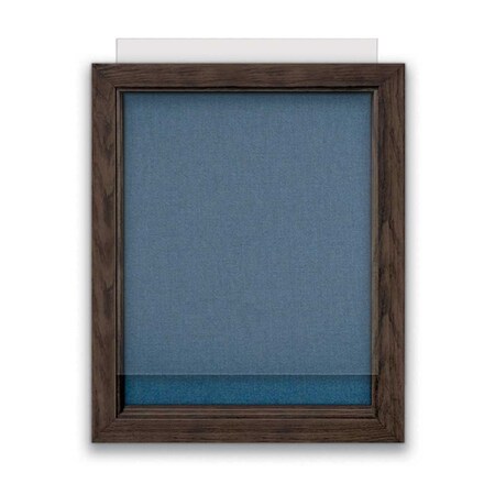 United Visual Products Indoor Enclosed Combo Board, 72"x36", Gold Frame/Black & Forbo UVCB7236G-BLACK-FORBO